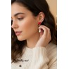 Boucles d'oreilles Lapin Alice et cœur rouge