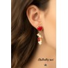 Boucles d’Oreilles Alice en Métal Coloris Or