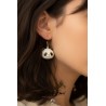 Boucles d’oreilles panda en métal doré – Bijou fantaisie