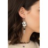 Boucles d’oreilles panda – Perles céramique, acrylique et verre