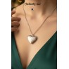Collier Médaillon Photo en Forme de Cœur