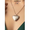 Collier Médaillon Photo en Forme de Cœur