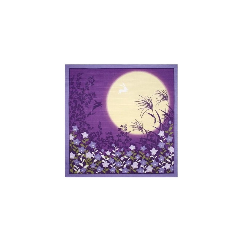 Furoshiki Campanule et lapin dans la lune