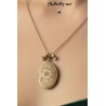 Collier Médaillon Photo en Métal Bronze