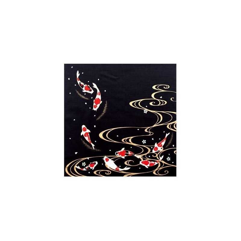Furoshiki Japonais Motif Carpe Koi – 50x50 cm
