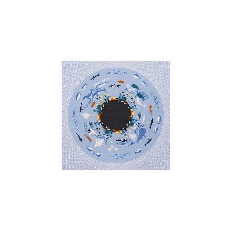 Furoshiki Japonais Fond Marin – Élégance écologique et tradition japonaise