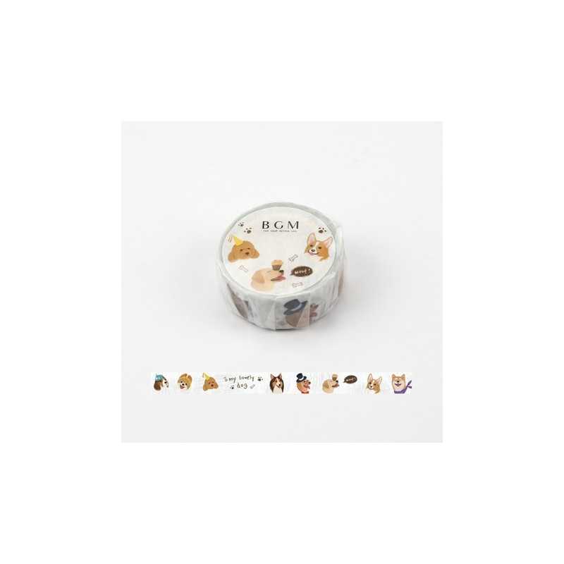 Washi Tape Motif Chien – BGM Japon