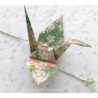 Grue origami à suspendre, en papier vert