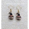 Boucles d'oreilles chat sorcier