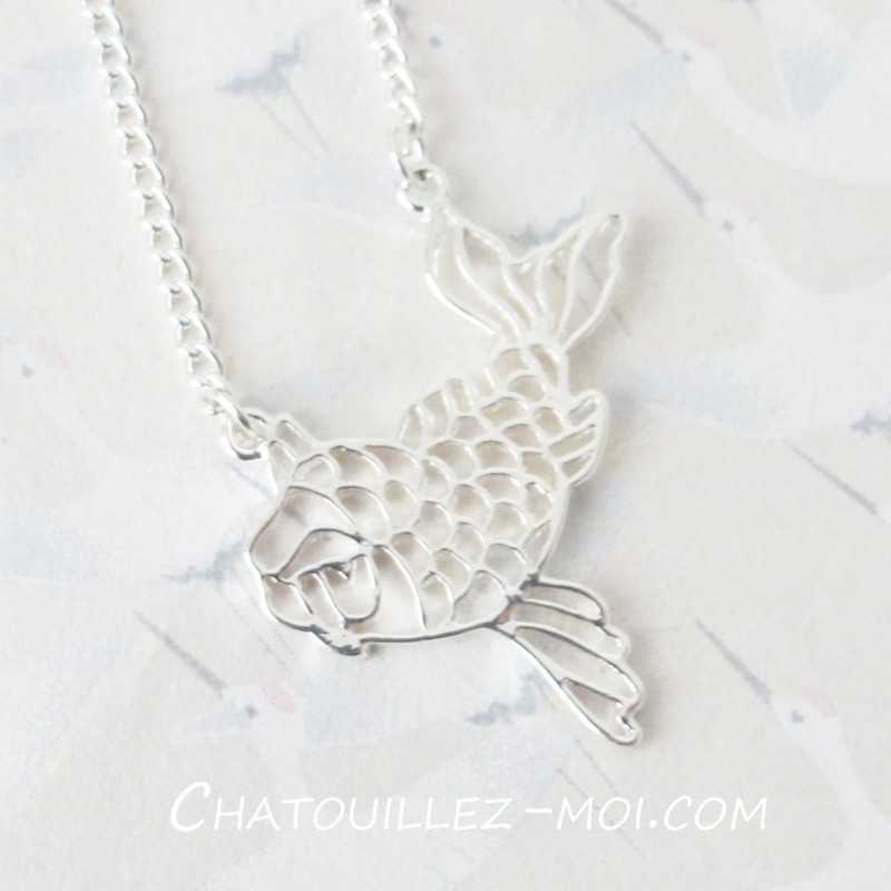 Collier Carpe Origami Argenté – Élégance et Symbolique Japonaise