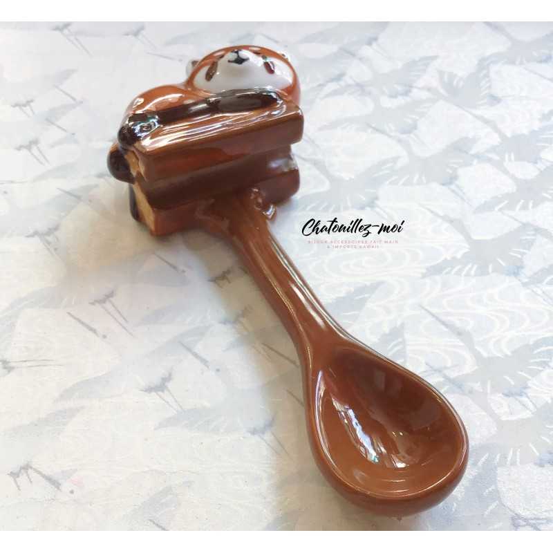 Cuillère Panda Roux en Céramique – L'accessoire craquant pour vos pauses gourmandes