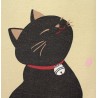 Noren chats noirs et sakura