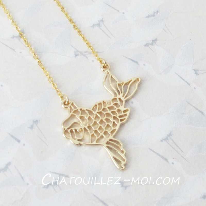 Collier Carpe Origami Doré – Élégance et Symbolique Japonaise