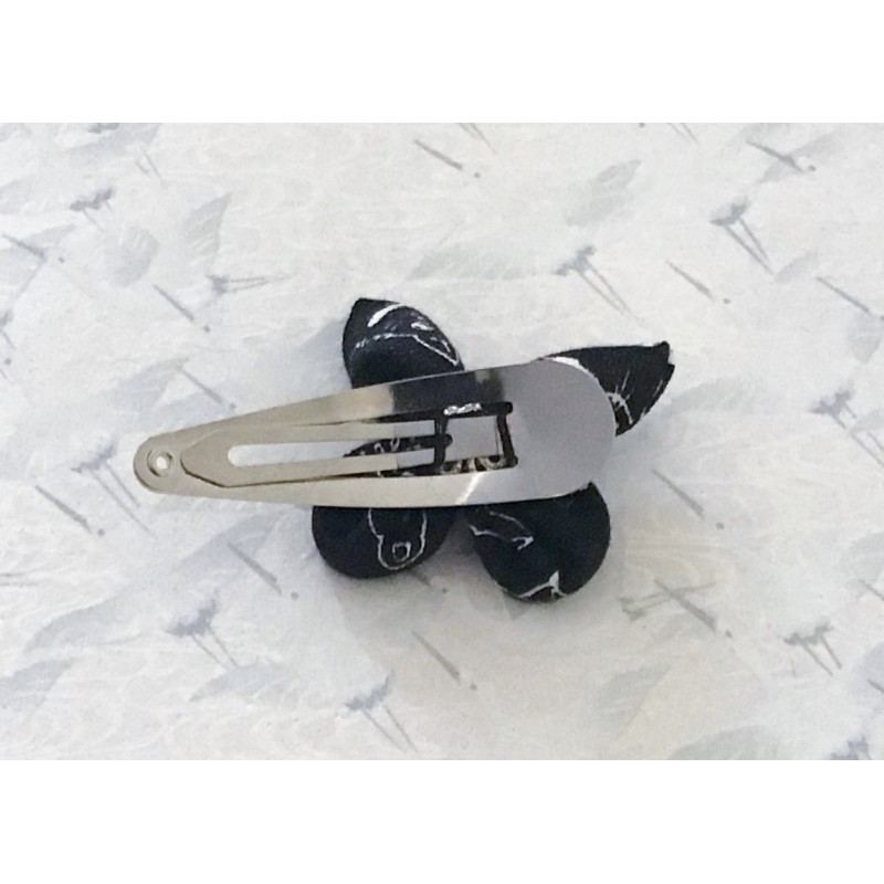 Barrette papillon noir