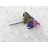 Barrette papillon origami en tissu japonais violet