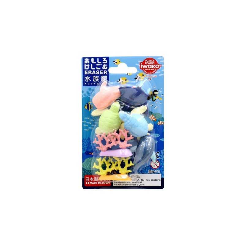 Gommes animaux marins – Lot de 7 gommes fantaisie japonaises sans PVC