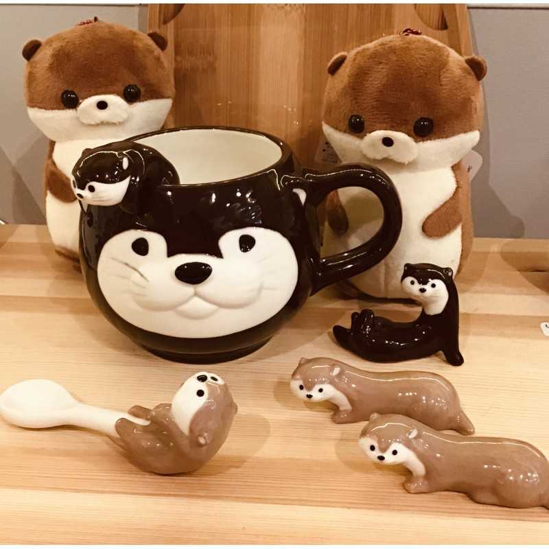 Repose Baguettes Loutre Foncé en Céramique – Import Japonais