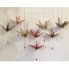 Grue origami à suspendre, en papier japonais
